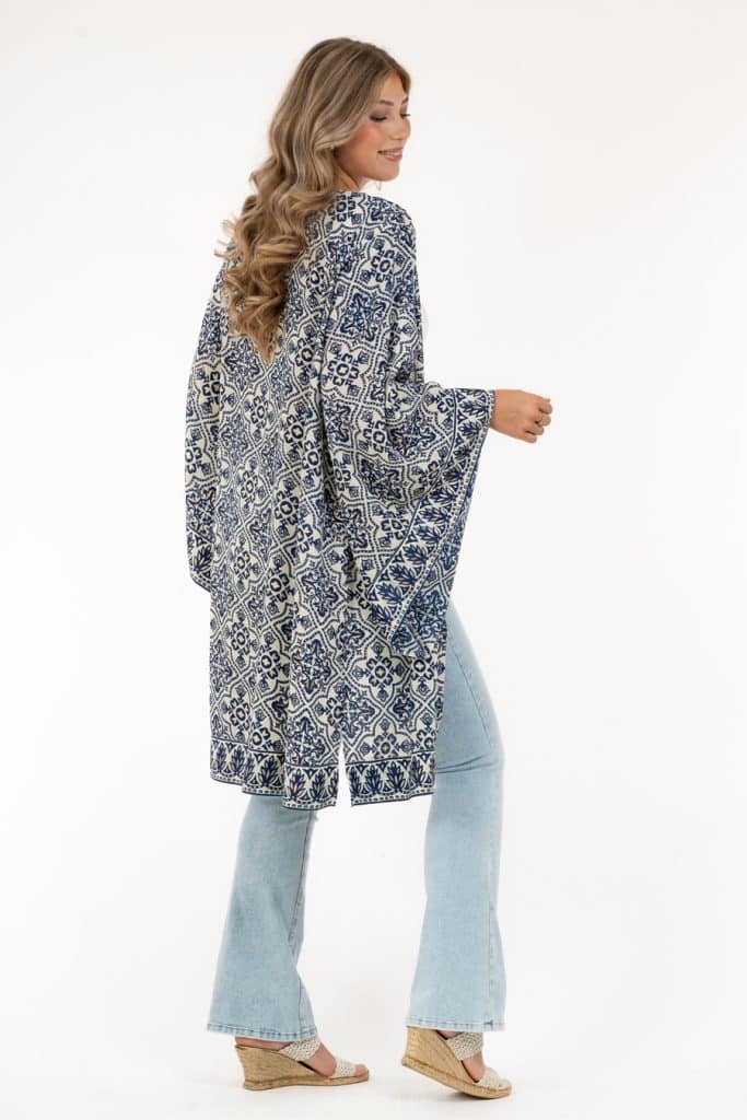 kaftan i blå toner