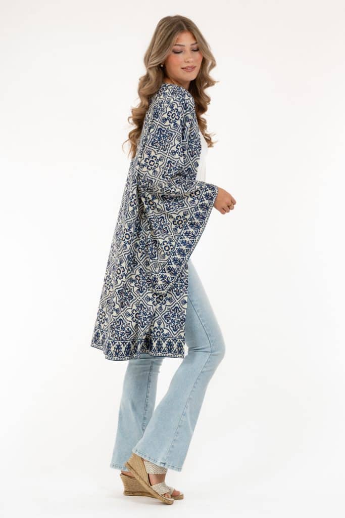 kaftan i blå toner