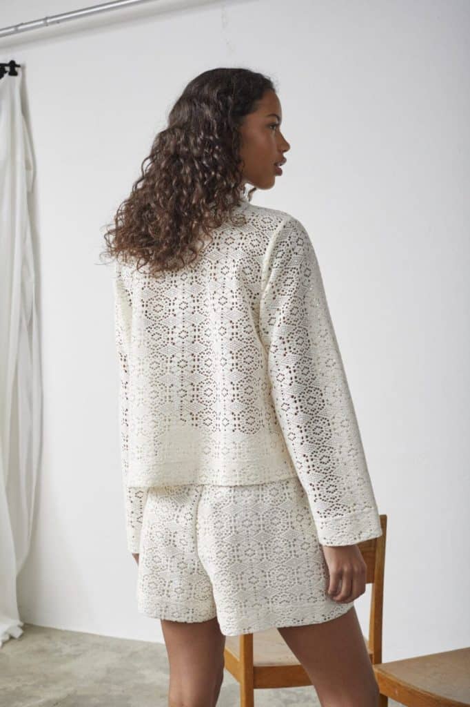 jacka i genombruten spets