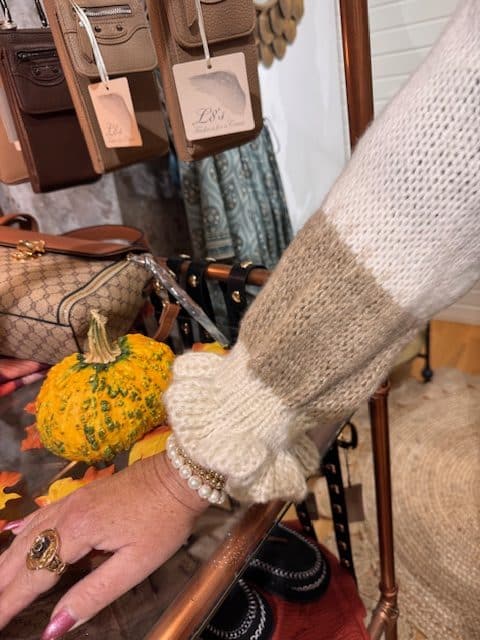 Beige kofta med elegans