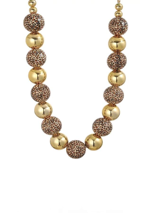 Leohalsband med stora kulor