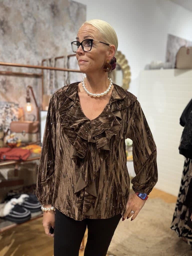 blus sammet strasstenar