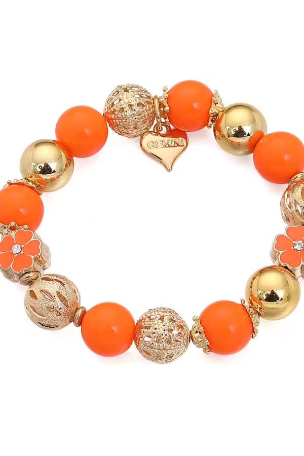 Armband i guld och orange