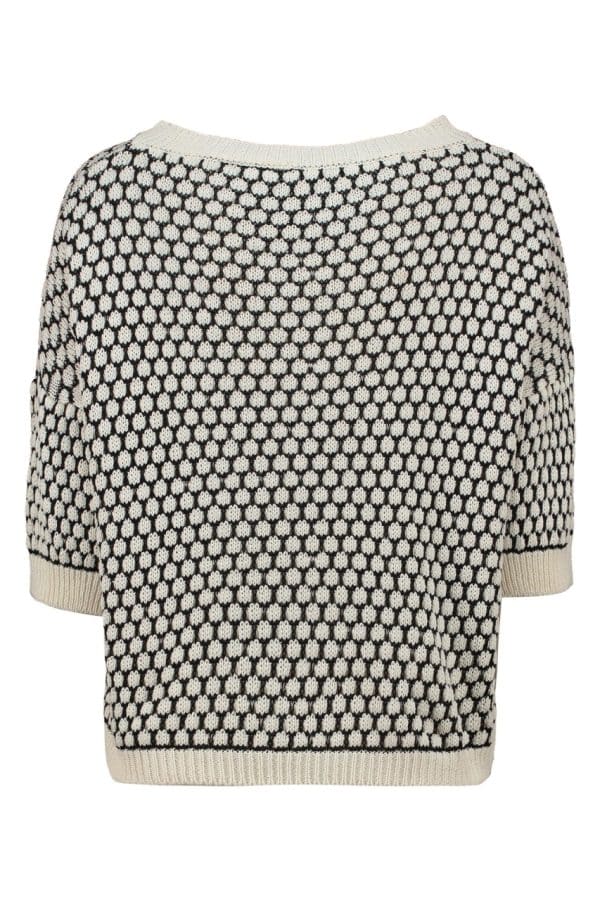 Stickad tröja med mönster – Zabaione 🤍🖤✨