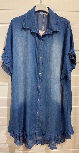 Fin jeansklänning/tunika i denimblå