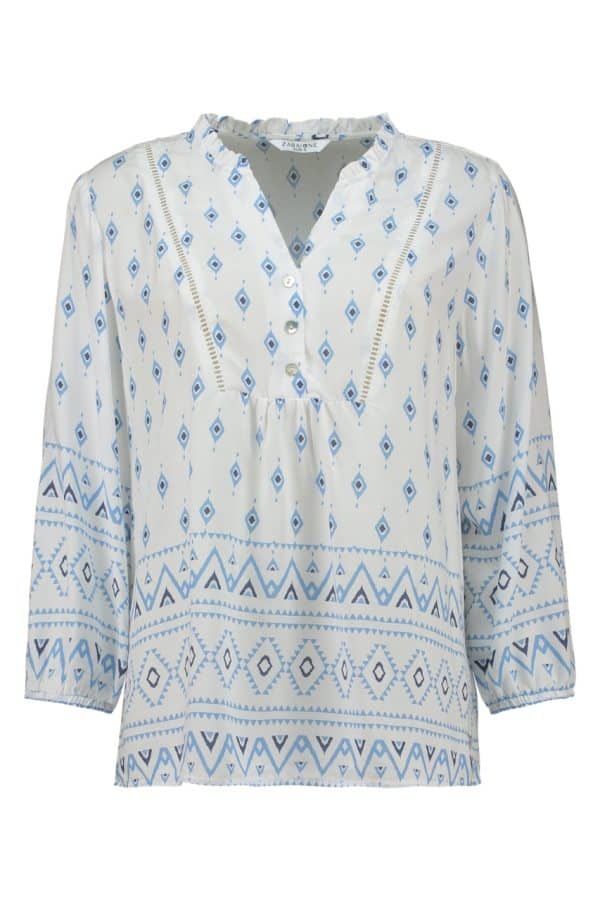 Mönstrad blus i viscose fr,Zabione