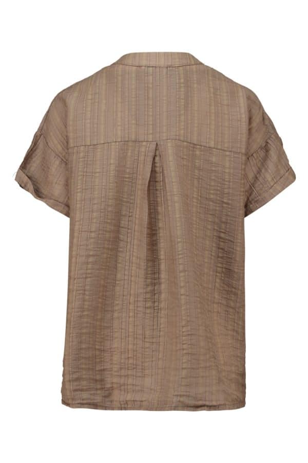 Luftig kortärmad skjorta med struktur i mousse