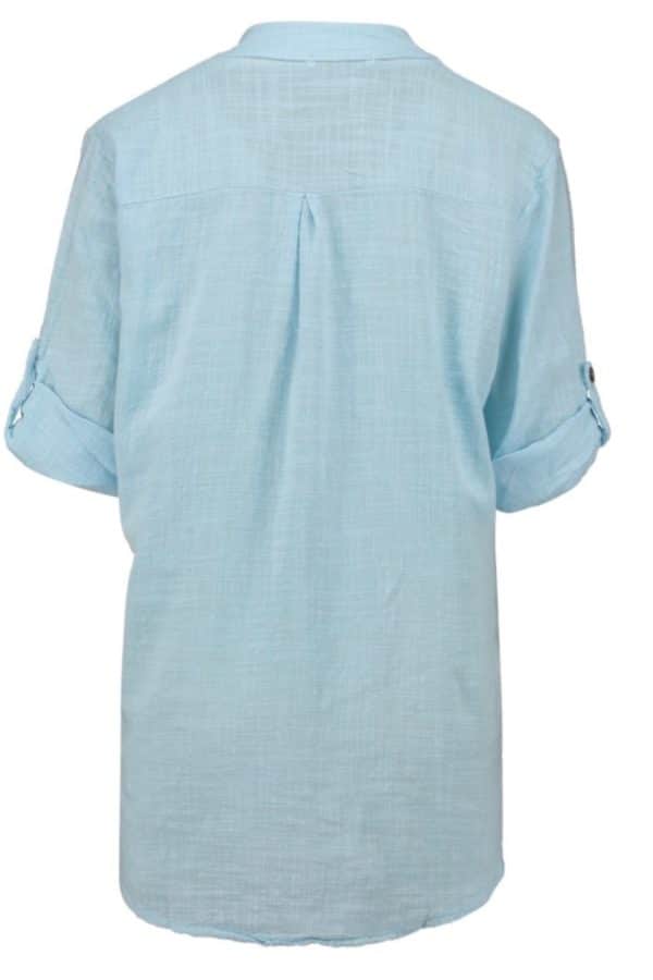 Stilren topp fr,Zabaione i ljusblått