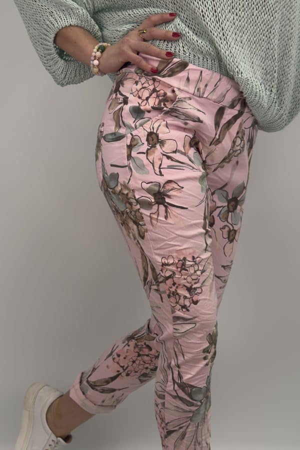 🌸 Solveig – Mönstrade Stretchbyxor 🌸