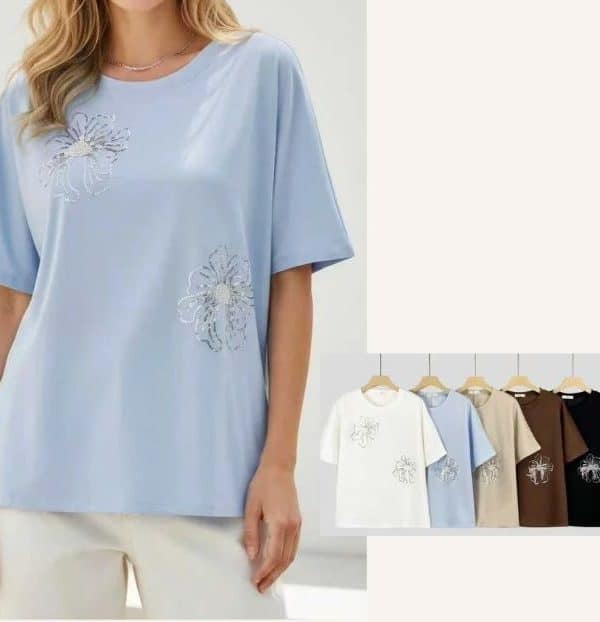 ✨ Topp med dekorativa blommor – Caramell Fashion ✨