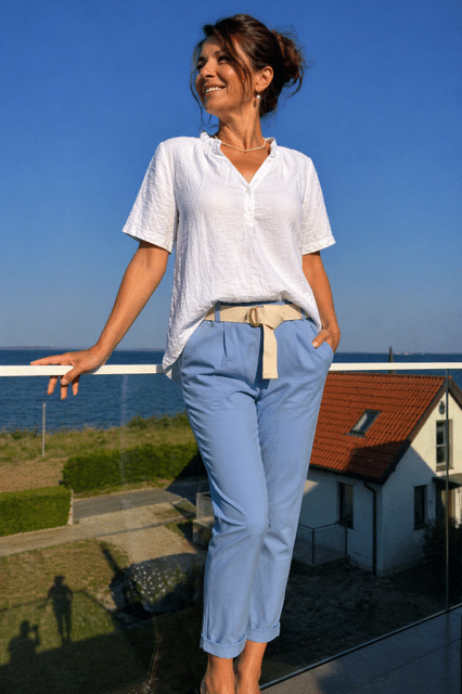 Ljusblå byxor från Caramelle Fashion