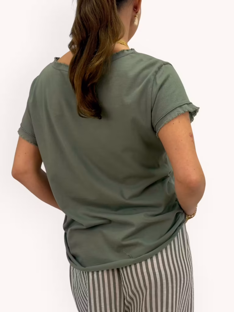 Armygrön t-shirt med tryck