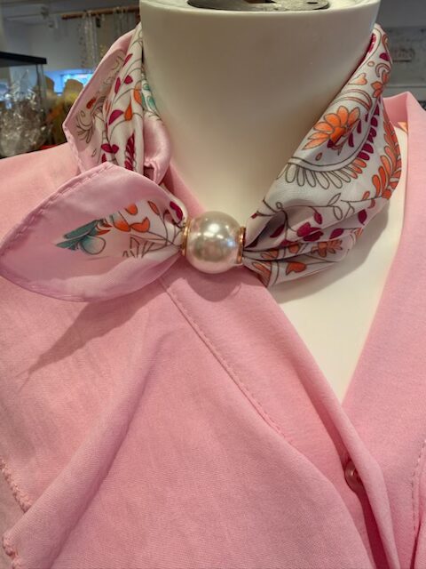 Sjal med magnet rosa/beige/cerise