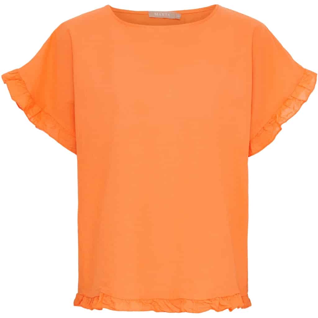 Härlig bomullstopp i orange fr,Martha Du Chateu