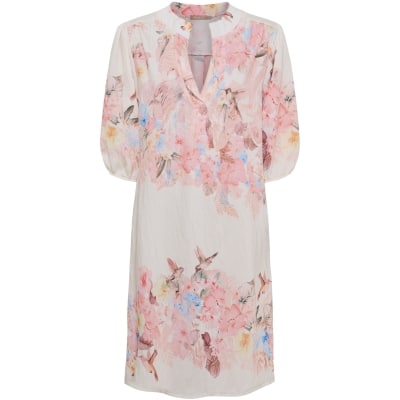 Rosamönstrad klänning fr,Martha Du Chateu