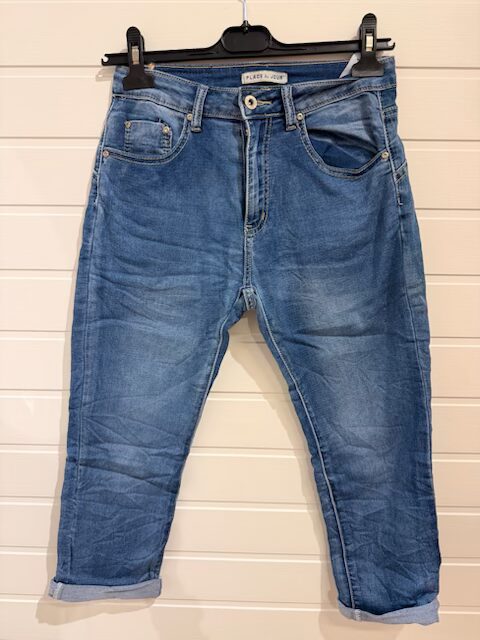 Trekvartjeans i denim