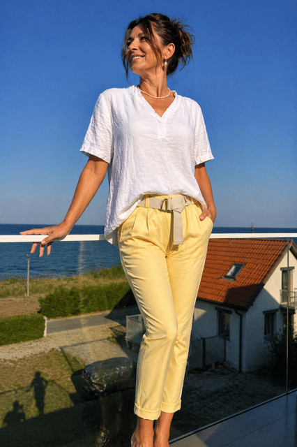 Gul byxa från Caramelle Fashion