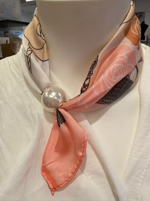 Sjal med magnet rosa/aprikos