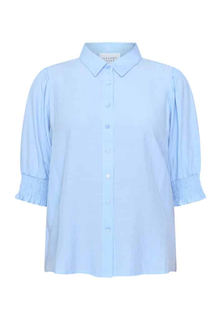 Söt skjortblus i ljusblått