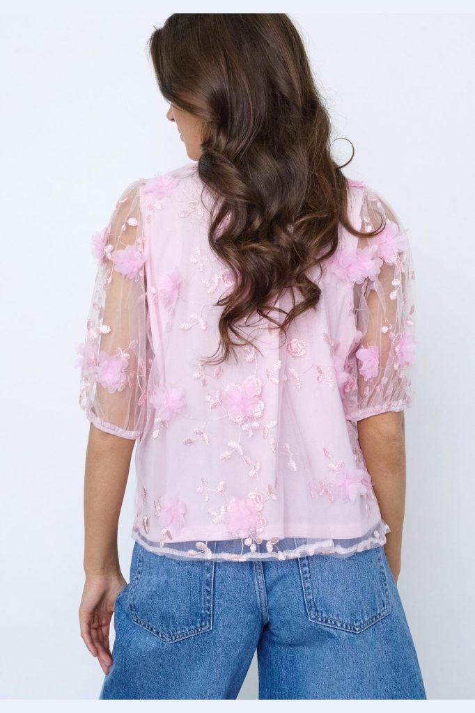 yxig topp i ljusrosa