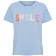 T-shirt i ljusblått med SMILE tryck
