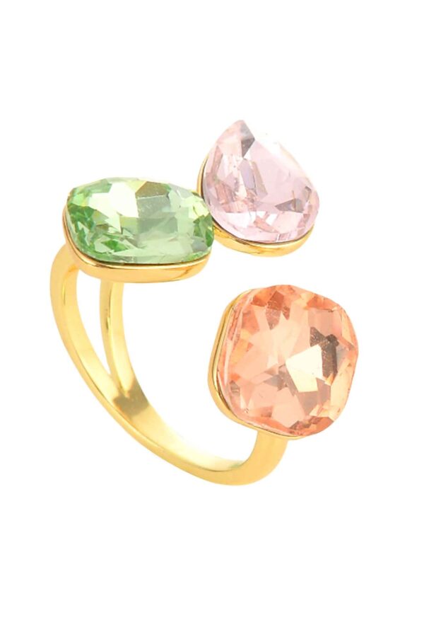 ✨ Ring med färgade stenar – Gemini