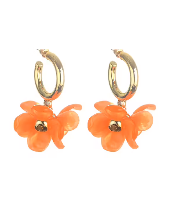 ✨ Statement-creoler med blomma – Gemini