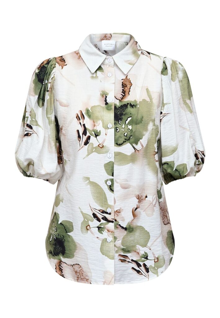 Magisk grönblommmig skjorta