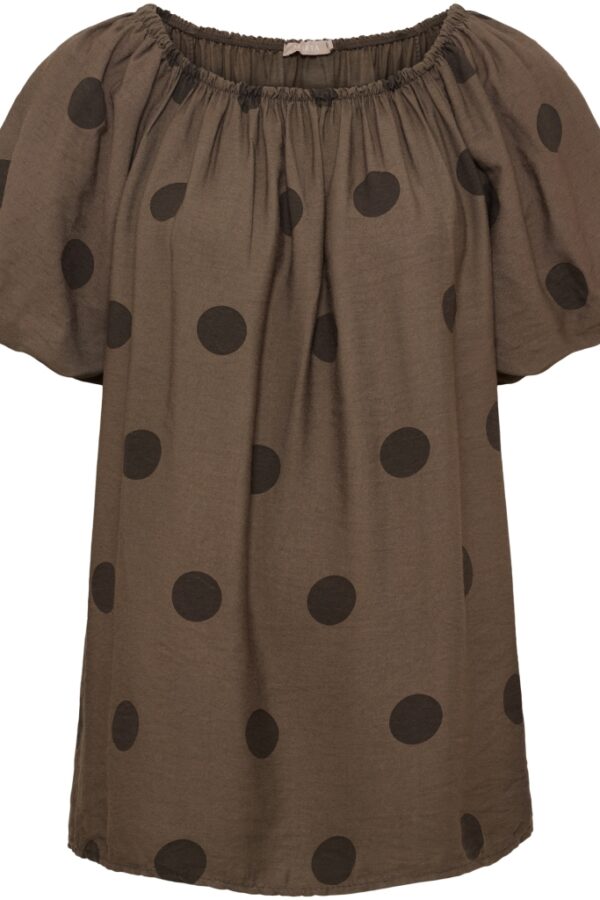 Fin prickig topp/blus i brunt