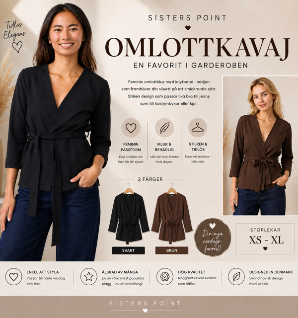 ✨ Tunn följsam kavaj i koftmodell