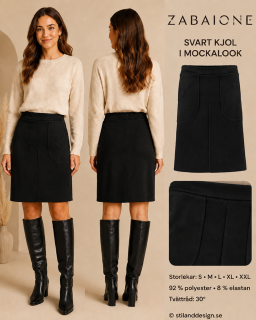 Svart moccakjol