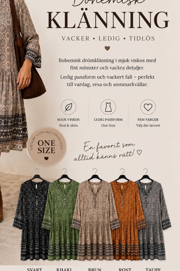 ✨ TRAIN OF TREND KLÄNNING – BOHEMISK, LUFTIG & HELT UNDERBAR ✨