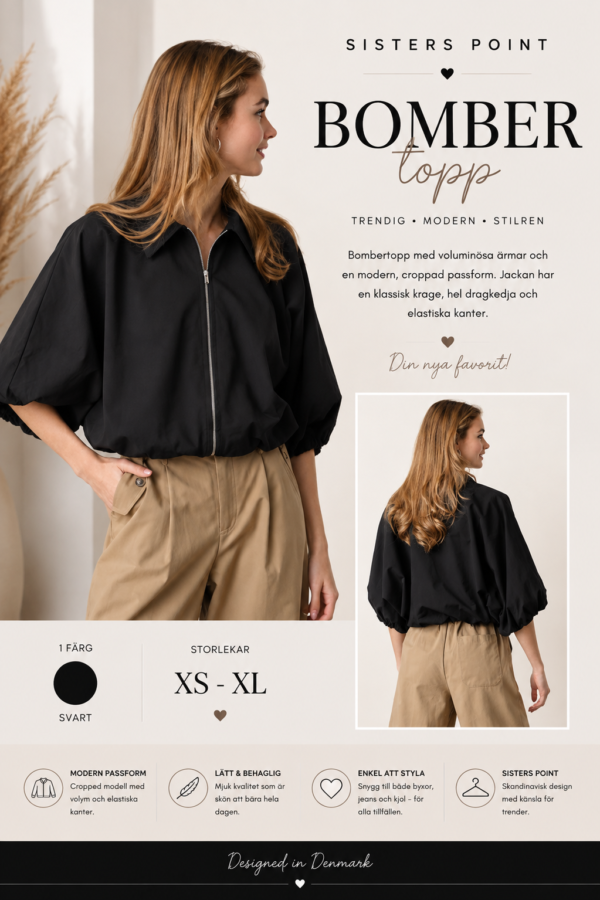 ✨ SISTERS POINT BOMBERTOPP – COOL, CROPPAD & HELT RÄTT ✨