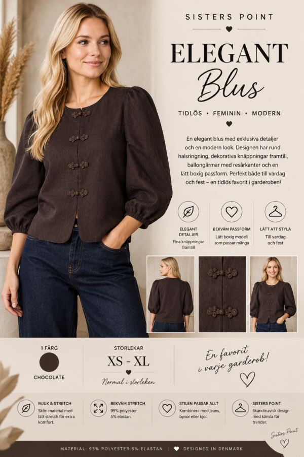 ✨ VIKSA BLUS FRÅN SISTERS POINT – ELEGANT MED EXKLUSIVA DETALJER ✨