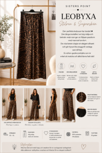 ✨ SISTERS POINT BYXA – LEOPRINT, ELEGANT & SUPERSKÖN ✨(EJ BYTE,RETURRÄTT)