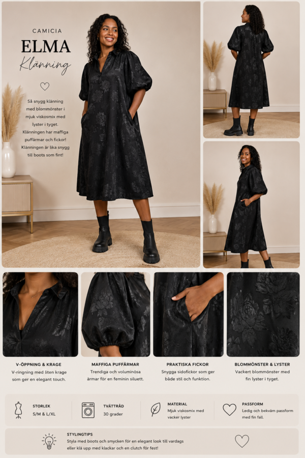 ✨ CAMICIA KLÄNNING – BLOMMIG, FEMININ & FULL AV LYSTER ✨