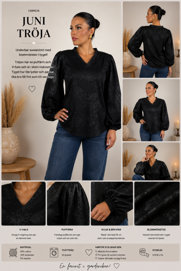 ✨ JUNI TRÖJA FRÅN CAMICIA – BLOMMIG, GLANSIG & FEMININ ✨