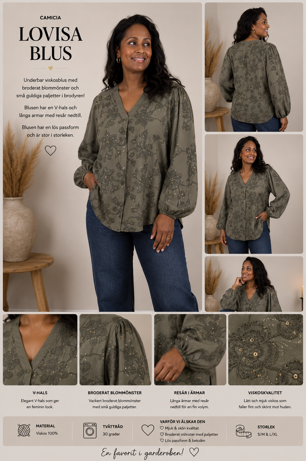 ✨ LOVISA BLUS FRÅN CAMICIA – BRODERAD, LUFTIG & FULL AV GLIMMER ✨