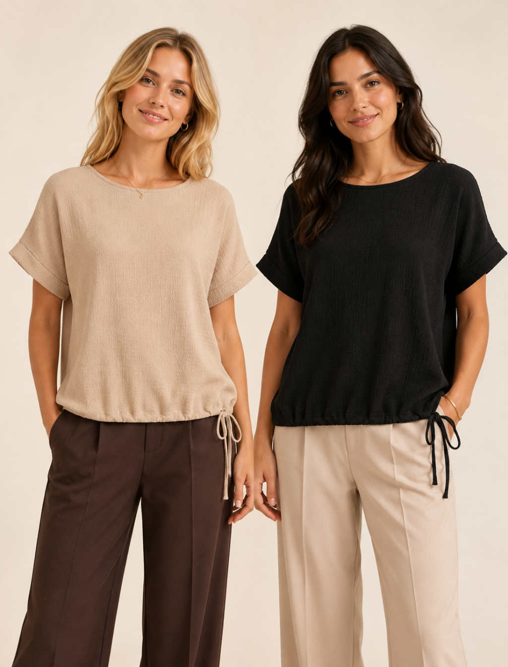 ✨ STRUKTURERAD TOPP FRÅN ZABAIONE – LEDIG, MJUK & LÄTTBUREN ✨(EJ BYTE/RETURRÄTT)