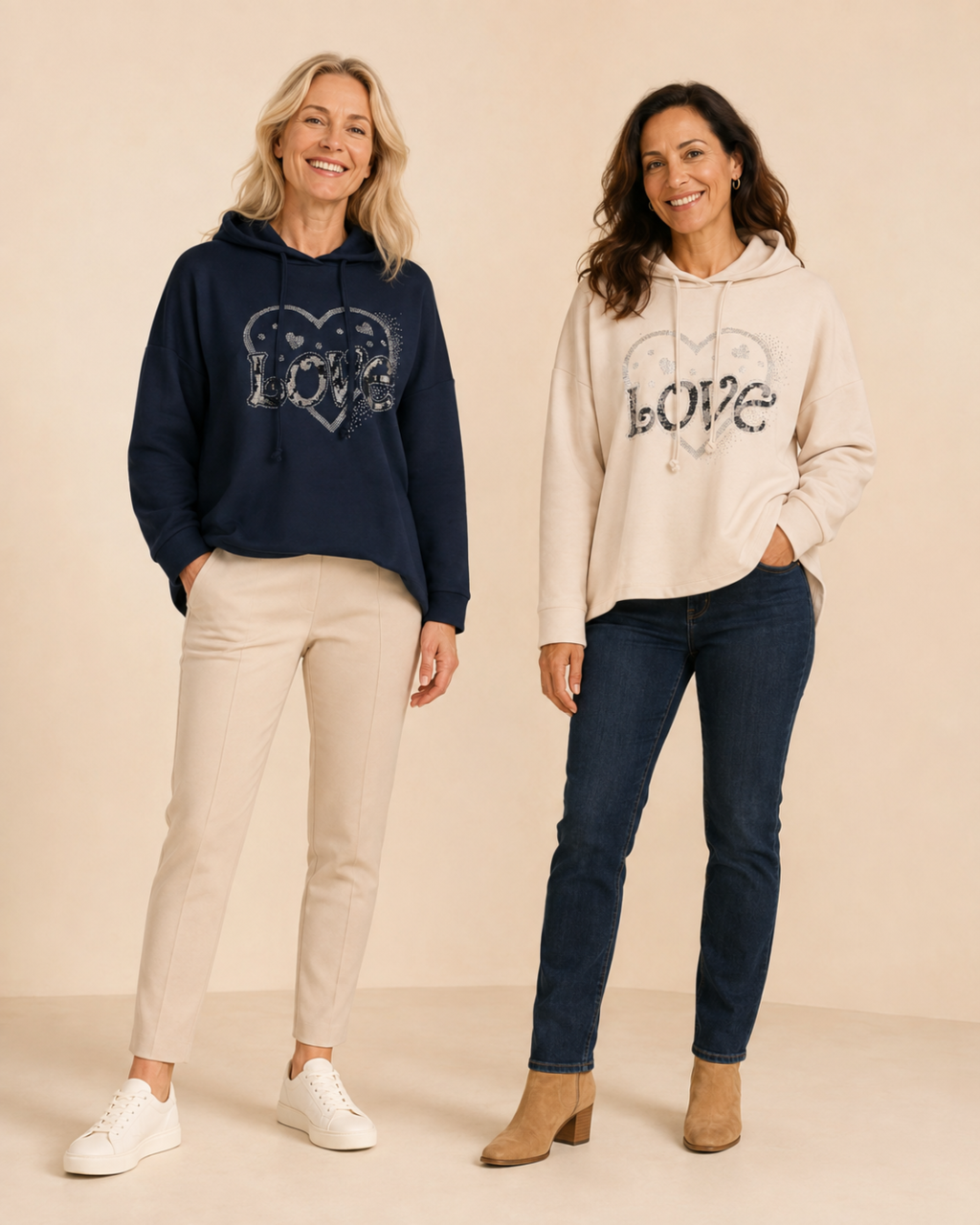 ✨ LOVE HOODIE FRÅN ZABAIONE – MJUK, LEDIG & GLITTRANDE ✨(EJ BYTE,RETURRÄTT)