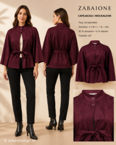 ✨ CAPEJACKA I MOCKALOOK FRÅN ZABAIONE – ELEGANT, FEMININ & UNIK ✨(EJ BYTE/RETURRÄTT)