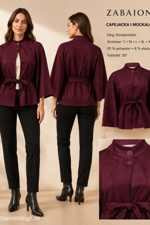 ✨ CAPEJACKA I MOCKALOOK FRÅN ZABAIONE – ELEGANT, FEMININ & UNIK ✨