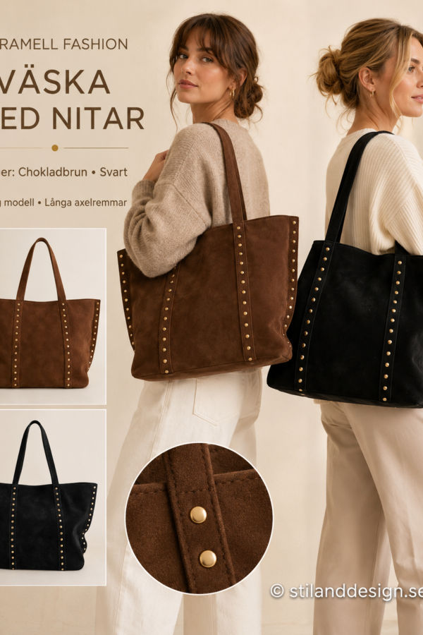 ✨ VÄSKA MED NITAR FRÅN CARAMELL FASHION – RYMLIG, TRENDIG & LYXIG ✨