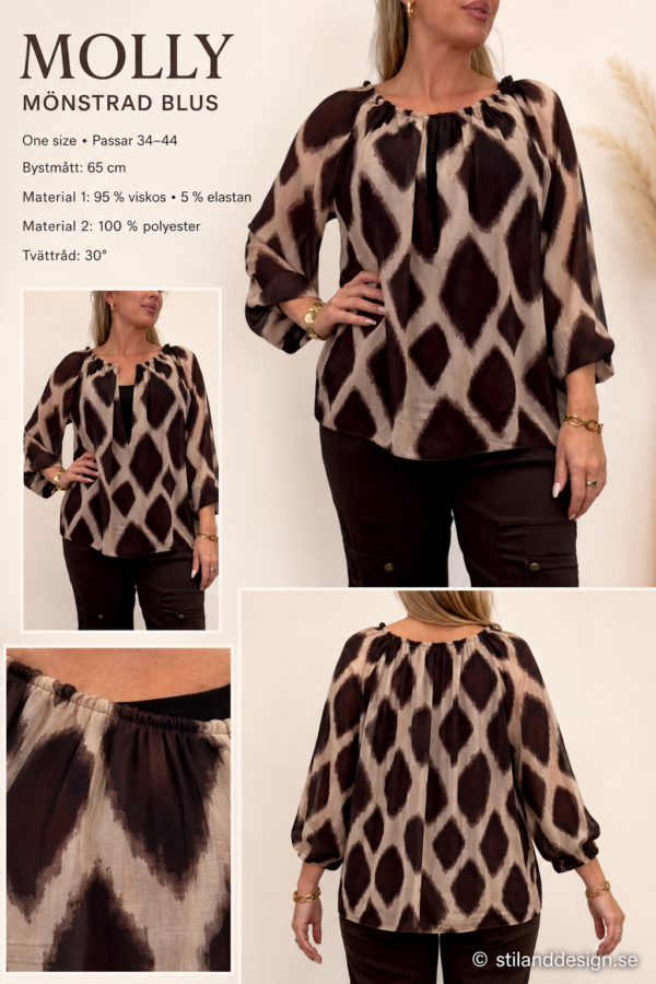✨ MOLLY MÖNSTRAD BLUS FRÅN GEMINI – LUFTIG, MODERN & STILFULL ✨