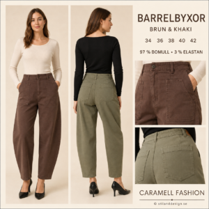 ✨ BARRELBYXOR FRÅN CARAMELL FASHION – TRENDIGA, BEKVÄMA & LÄTTMATCHADE ✨(EJ BYTE,RETURRÄTT)