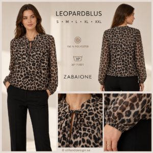 ✨ LEOPARDMÖNSTRAD BLUS FRÅN ZABAIONE – ELEGANT, FEMININ & TRENDIG ✨