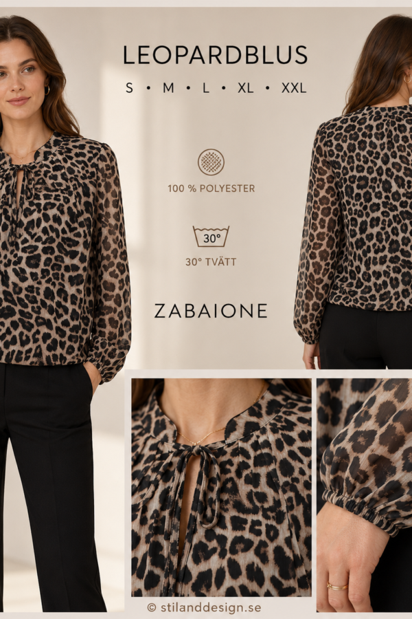 ✨ LEOPARDMÖNSTRAD BLUS FRÅN ZABAIONE – ELEGANT, FEMININ & TRENDIG ✨