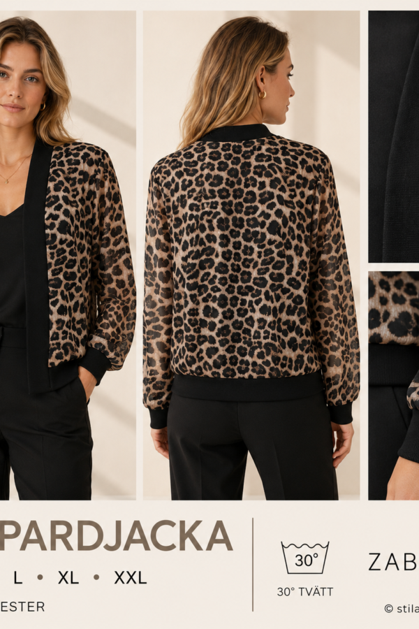 ✨ LEOPARDMÖNSTRAD JACKA FRÅN ZABAIONE – TRENDIG, LUFTIG & STILREN ✨
