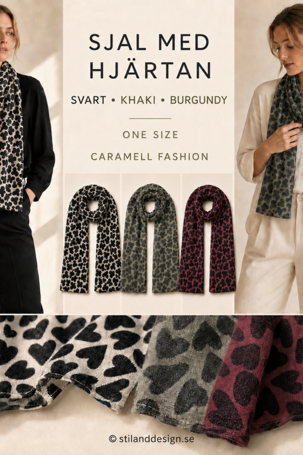 ✨ SJAL MED HJÄRTAN FRÅN CARAMELL FASHION – MJUK, LEKFULL & LÄTTMATCHAD ✨