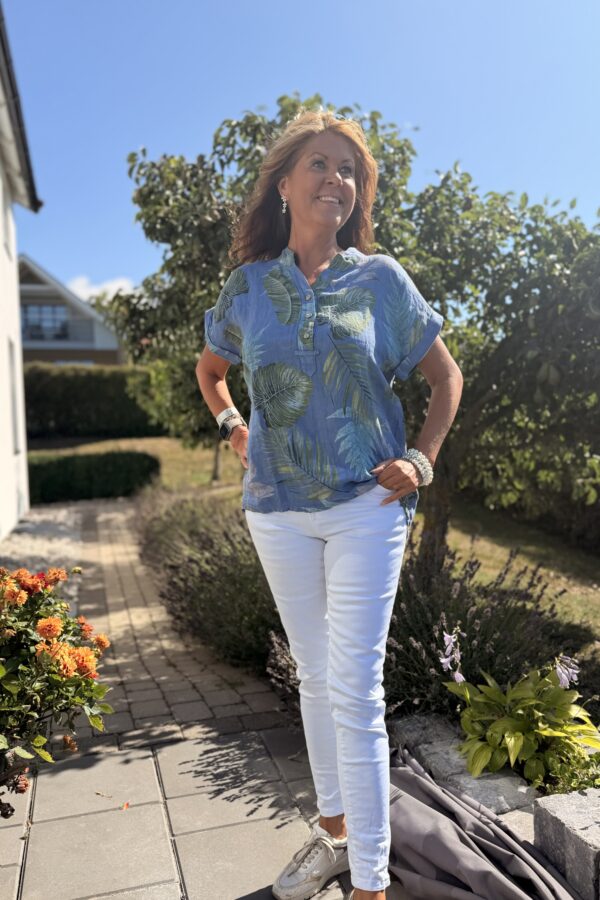 💙 Mönstrad linneblus från Zabaione 🌿